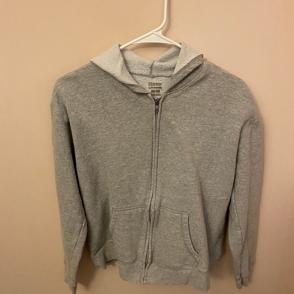 Hanes Grey Zip-Up